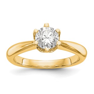 14k Yellow Gold Solitaire Engagement Ring Mounting