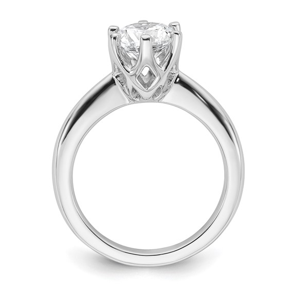 14k White Gold 1.5 carat (7.50 mm) 6-Prong Round Solitaire Engagement Ring Mounting