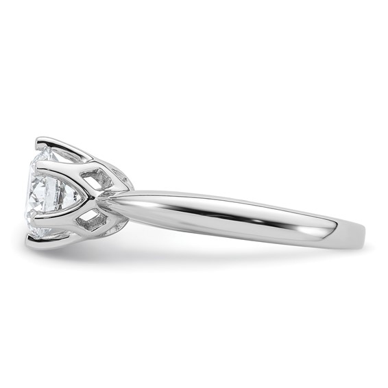 14k White Gold 1.5 carat (7.50 mm) 6-Prong Round Solitaire Engagement Ring Mounting