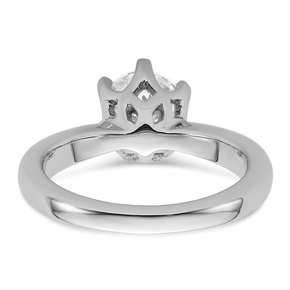 14k White Gold 1.5 carat (7.50 mm) 6-Prong Round Solitaire Engagement Ring Mounting