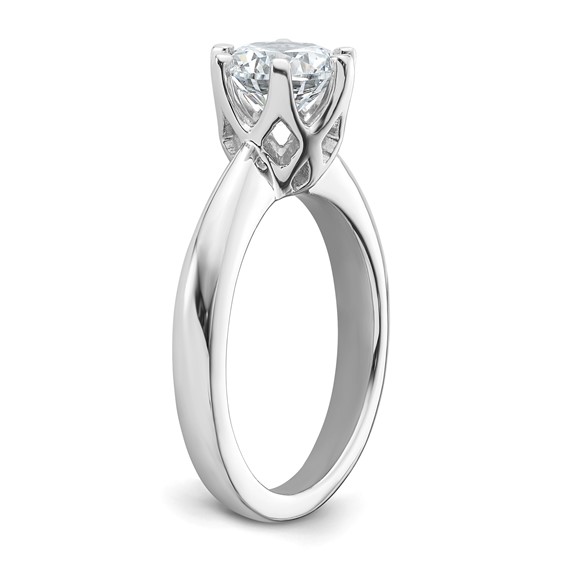 14k White Gold 1.5 carat (7.50 mm) 6-Prong Round Solitaire Engagement Ring Mounting