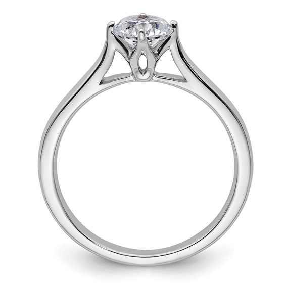 14k White Gold 3/4 carat (5.80 mm) 4-Prong Round Solitaire Engagement Ring Mounting