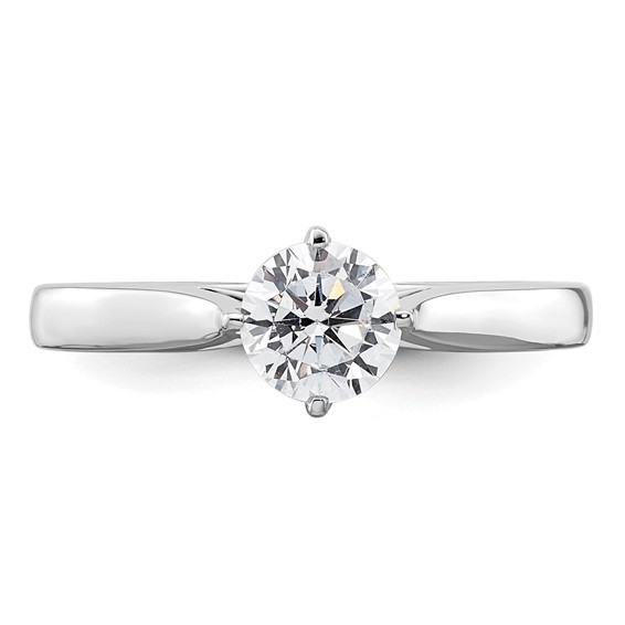 14k White Gold 3/4 carat (5.80 mm) 4-Prong Round Solitaire Engagement Ring Mounting