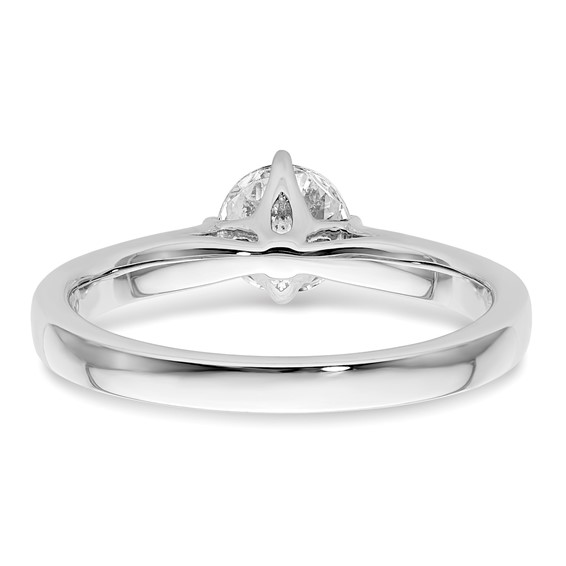 14k White Gold 3/4 carat (5.80 mm) 4-Prong Round Solitaire Engagement Ring Mounting