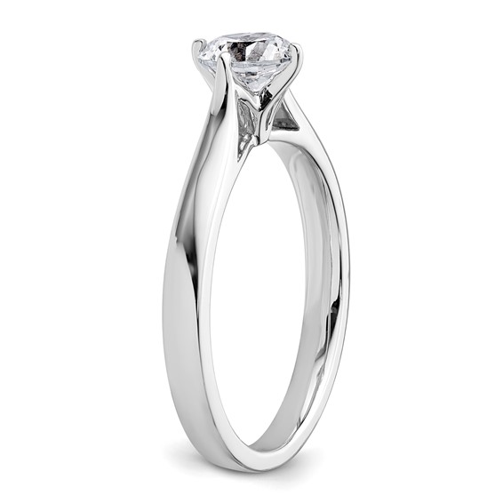 14k White Gold 3/4 carat (5.80 mm) 4-Prong Round Solitaire Engagement Ring Mounting