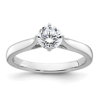 14k White Gold 3/4 carat (5.80 mm) 4-Prong Round Solitaire Engagement Ring Mounting