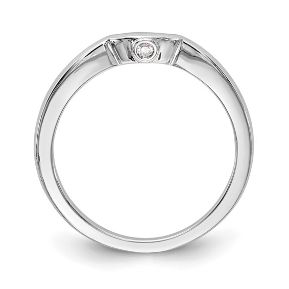 14k White Gold Diamond Wedding Band