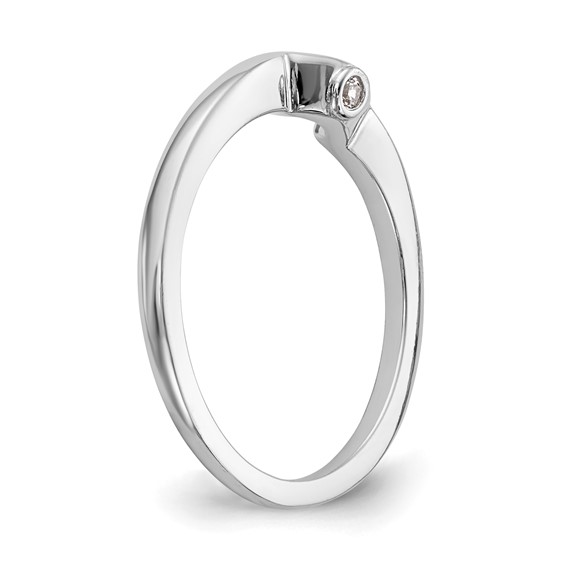 14k White Gold Diamond Wedding Band