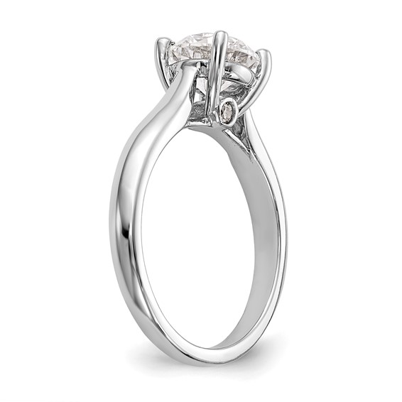 14K White Gold Engagement Ring Mounting