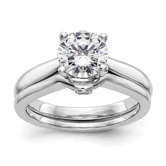 14K White Gold Engagement Ring Mounting