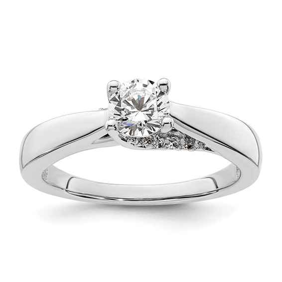 Diamond Solitaire Semi-Mount Engagement Rings