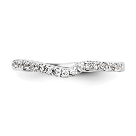 14kw Diamond Contoured Wedding Band