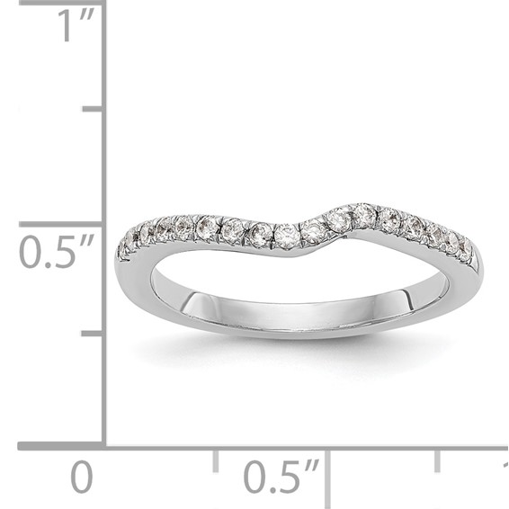 14kw Diamond Contoured Wedding Band
