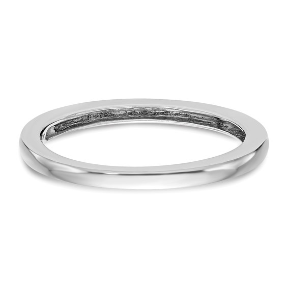 14k White Gold Polished Wedding Band