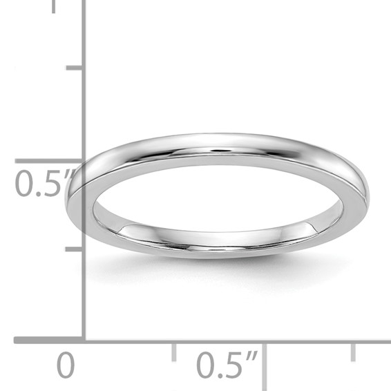 14k White Gold Polished Wedding Band