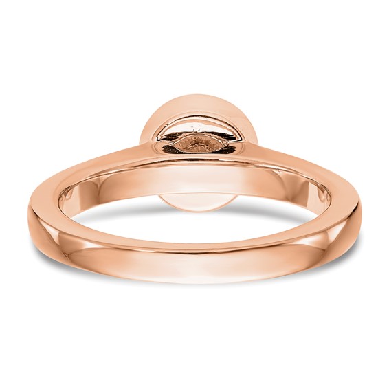 14kr Round Bezel Solitaire Engagement Ring Mounting