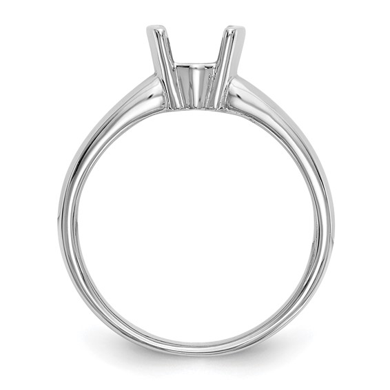 Platinum Round Bezel Solitaire Engagement Ring Mounting