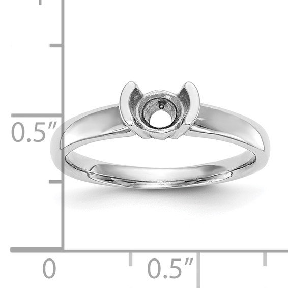 Platinum Round Bezel Solitaire Engagement Ring Mounting