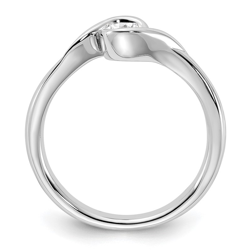 14k White Gold 1/4 carat Lab Grown Diamond VS/SI+ G+ Complete Round Solitaire Engagement Ring