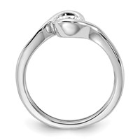 14K White Gold 0.50 Carat Lab Grown Diamond VS SI+ G+ Complete Round Solitaire Engagement Ring view 2