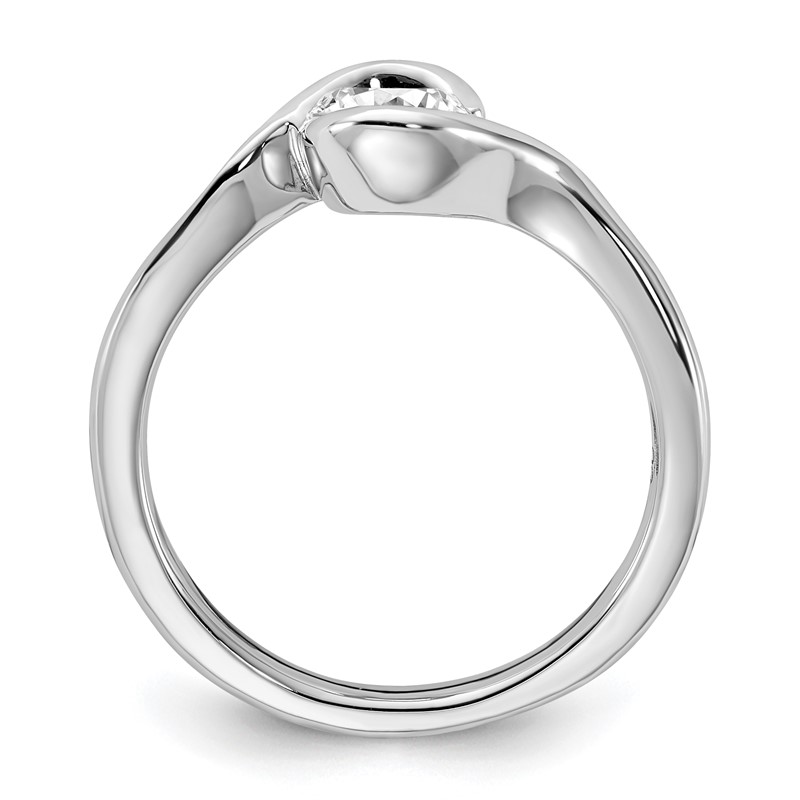 14k White Gold 1/2 carat Lab Grown Diamond VS/SI+ G+ Complete Round Solitaire Engagement Ring