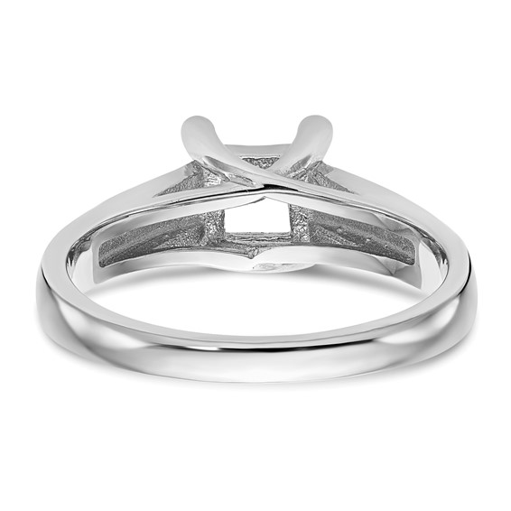 14k White Gold 1 carat (5.70mm) 4-Prong Square Princess Solitaire Engagement Ring Mounting