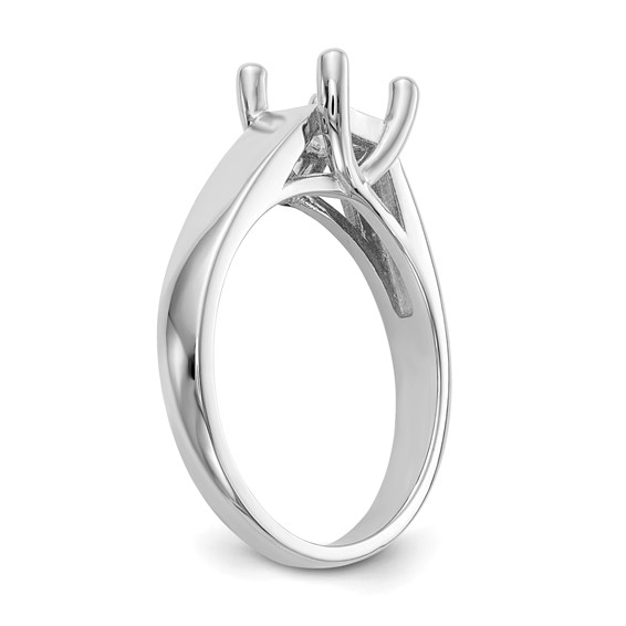 14k White Gold 1 carat (5.70mm) 4-Prong Square Princess Solitaire Engagement Ring Mounting