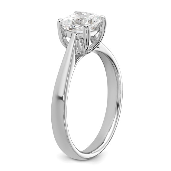 14k White Gold 2 carat (7.00mm) 4-Prong Square Princess Solitaire Engagement Ring Mounting