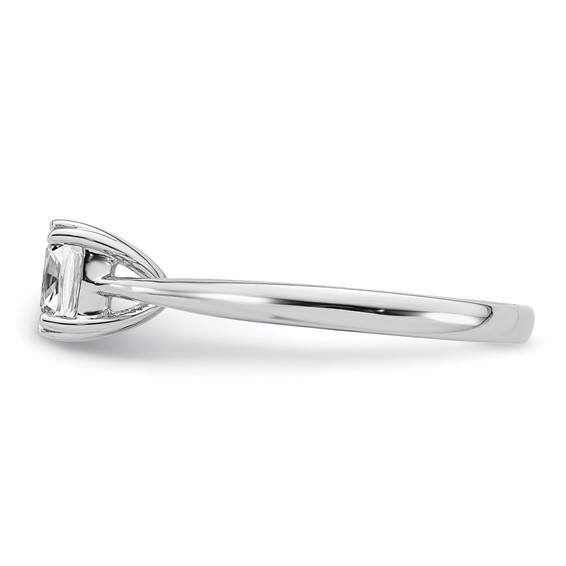 14k White Gold 1.25 carat (6.50mm) 4-Prong Cushion-cut Solitaire Engagement Ring Mounting