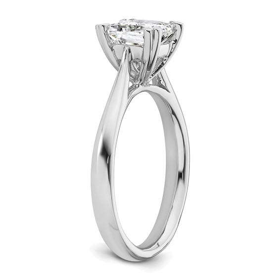 14k White Gold 1.75 carat (7.00mm) 4-Prong Cushion-cut Solitaire Engagement Ring Mounting