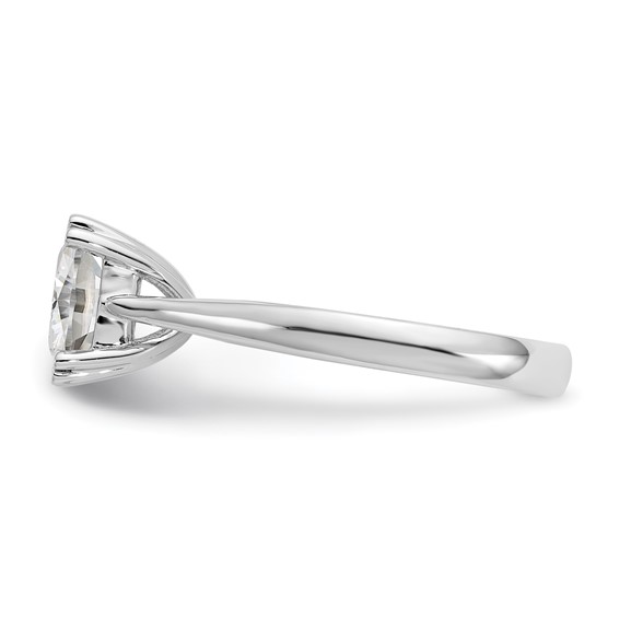 14k White Gold 2.5 carat (8.00mm) 4-Prong Cushion-cut Solitaire Engagement Ring Mounting