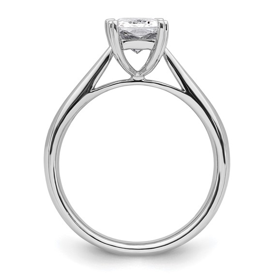 14k White Gold 1.25 carat (7.5x5.5mm) 4-Prong Emerald-cut Solitaire Engagement Ring Mounting
