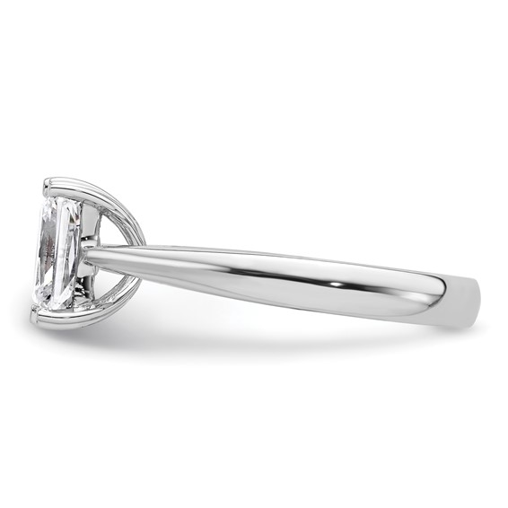 14k White Gold 1.25 carat (7.5x5.5mm) 4-Prong Emerald-cut Solitaire Engagement Ring Mounting