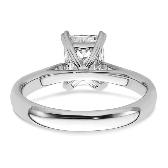 14k White Gold 1.25 carat (7.5x5.5mm) 4-Prong Emerald-cut Solitaire Engagement Ring Mounting