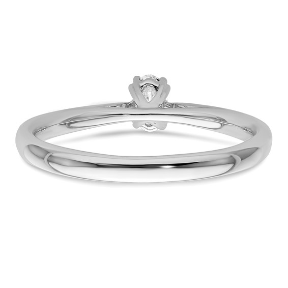 14k White Gold 1/4 carat (5x3mm) 4-Prong Oval Solitaire Engagement Ring Mounting