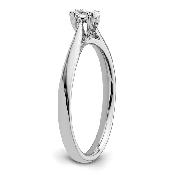 14k White Gold 1/4 carat (5x3mm) 4-Prong Oval Solitaire Engagement Ring Mounting