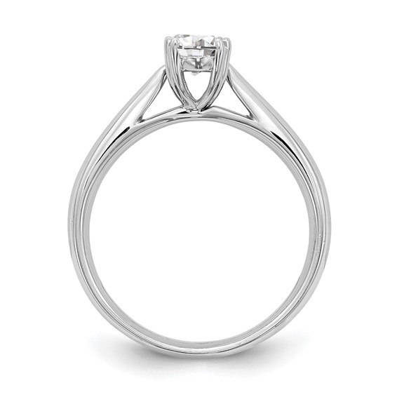 14k White Gold 1 carat (7x5mm) 4-Prong Oval Solitaire Engagement Ring Mounting
