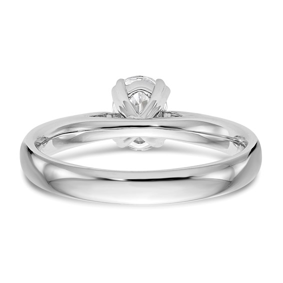 14k White Gold 1 carat (7x5mm) 4-Prong Oval Solitaire Engagement Ring Mounting