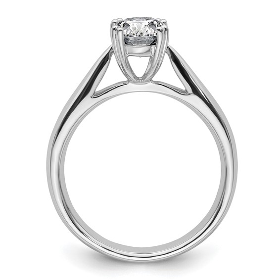 14k White Gold 1.25 carat (7.5x5.5mm) 4-Prong Oval Solitaire Engagement Ring Mounting