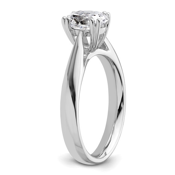 14k White Gold 1.25 carat (7.5x5.5mm) 4-Prong Oval Solitaire Engagement Ring Mounting