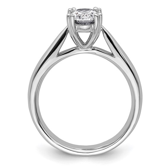 14k White Gold 1.5 carat (8x6mm) 4-Prong Oval Solitaire Engagement Ring Mounting