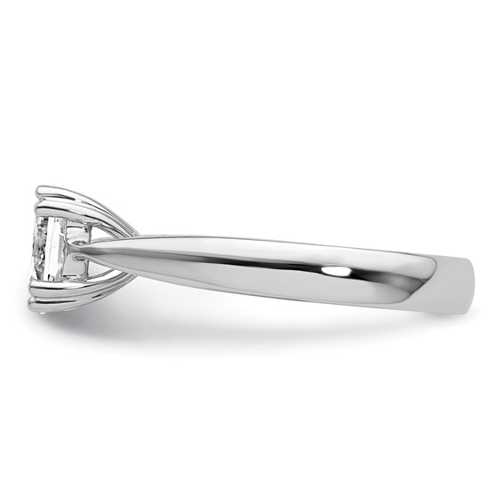 14k White Gold 1.5 carat (8x6mm) 4-Prong Oval Solitaire Engagement Ring Mounting