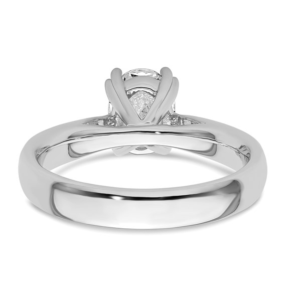 14k White Gold 1.5 carat (8x6mm) 4-Prong Oval Solitaire Engagement Ring Mounting