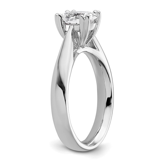 14k White Gold 1.5 carat (8x6mm) 4-Prong Oval Solitaire Engagement Ring Mounting