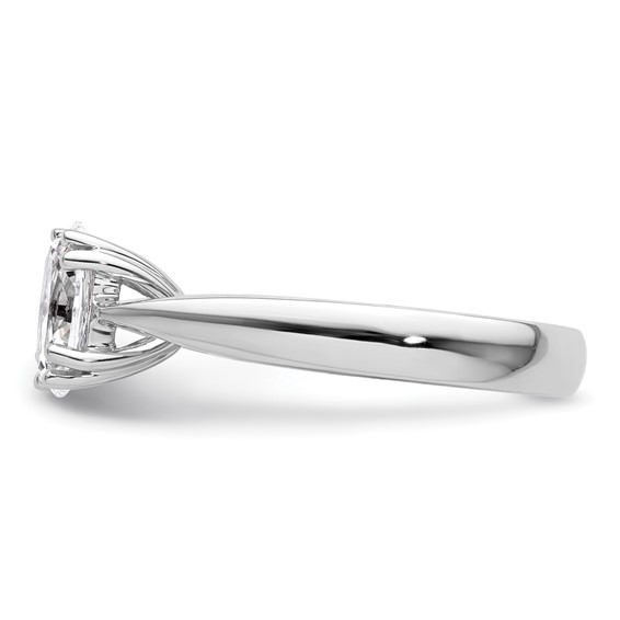 14k White Gold 2 carat (8.5x6.5mm) 4-Prong Oval Solitaire Engagement Ring Mounting