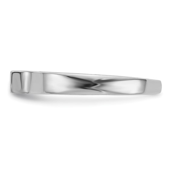 14k White Gold Peg Set 3.00mm Wide Solitaire Engagement Ring Mounting