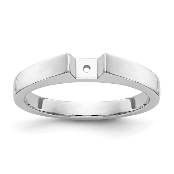 14k White Gold Peg Set 3.00mm Wide Solitaire Engagement Ring Mounting