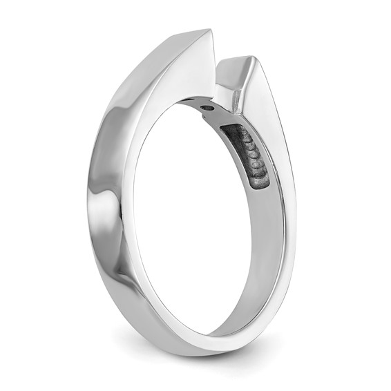 14k White Gold Peg Set 3.7mm Wide Solitaire Engagement Ring Mounting