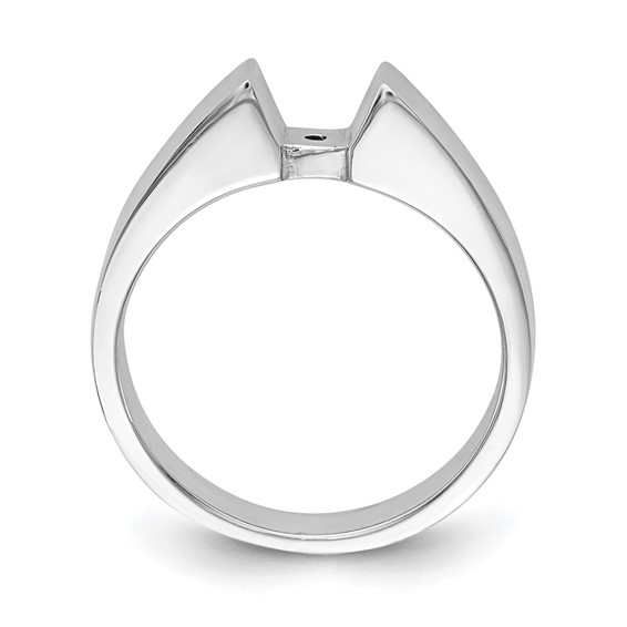 14k White Gold Peg Set 4.5mm Wide Solitaire Engagement Ring Mounting