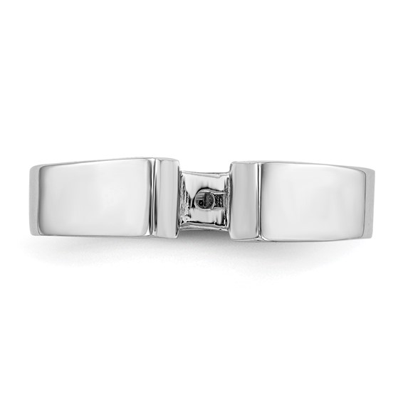 14k White Gold Peg Set 4.5mm Wide Solitaire Engagement Ring Mounting